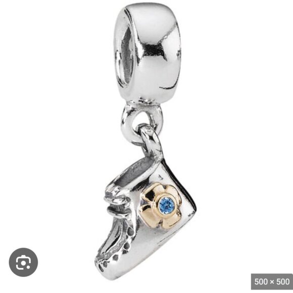 Pandora Jewelry - Pandora Baby Bootie Blue CZ Charm (790403CZB)